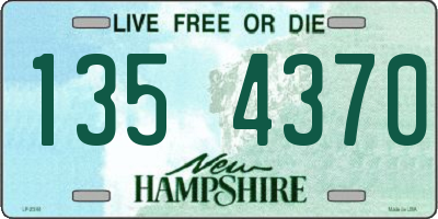 NH license plate 1354370