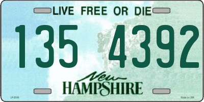 NH license plate 1354392