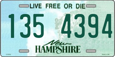 NH license plate 1354394