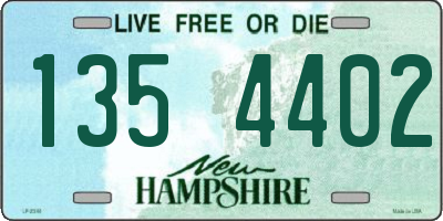 NH license plate 1354402