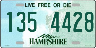 NH license plate 1354428