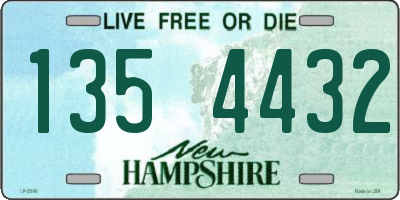 NH license plate 1354432