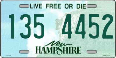 NH license plate 1354452