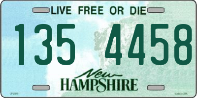 NH license plate 1354458