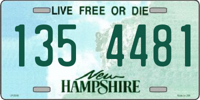 NH license plate 1354481
