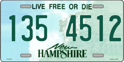 NH license plate 1354512