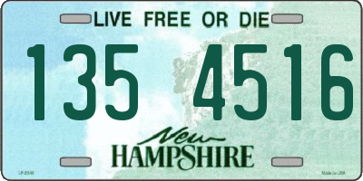 NH license plate 1354516
