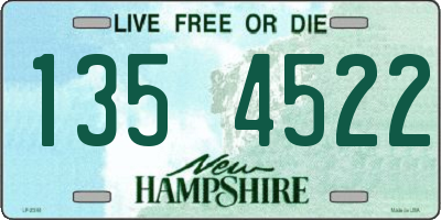 NH license plate 1354522