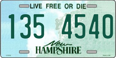 NH license plate 1354540