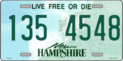 NH license plate 1354548