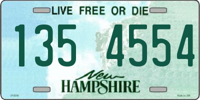 NH license plate 1354554