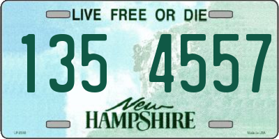 NH license plate 1354557