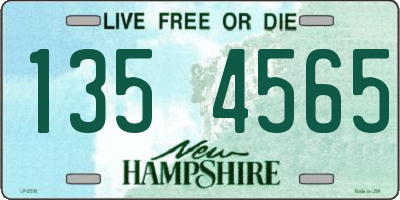 NH license plate 1354565