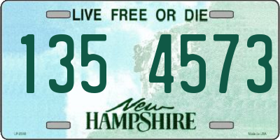 NH license plate 1354573