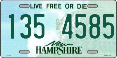 NH license plate 1354585