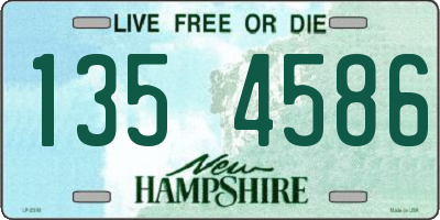 NH license plate 1354586
