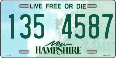 NH license plate 1354587