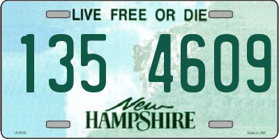 NH license plate 1354609