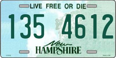 NH license plate 1354612