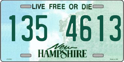 NH license plate 1354613