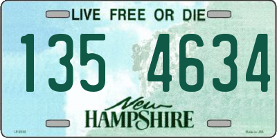 NH license plate 1354634