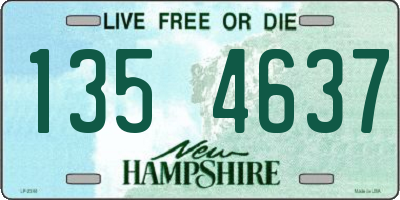 NH license plate 1354637