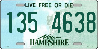 NH license plate 1354638