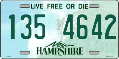 NH license plate 1354642