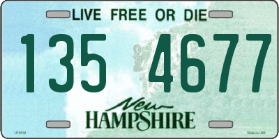 NH license plate 1354677