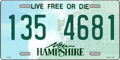 NH license plate 1354681