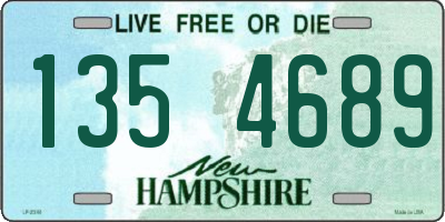 NH license plate 1354689