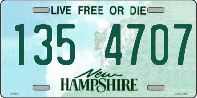 NH license plate 1354707