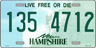 NH license plate 1354712