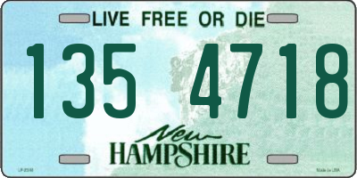 NH license plate 1354718