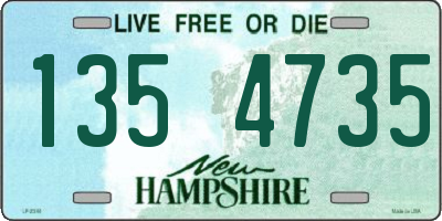 NH license plate 1354735