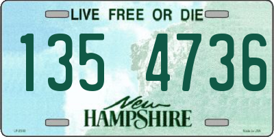 NH license plate 1354736