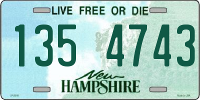 NH license plate 1354743