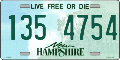 NH license plate 1354754