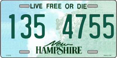 NH license plate 1354755