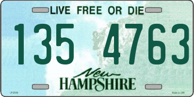 NH license plate 1354763