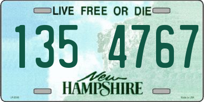 NH license plate 1354767