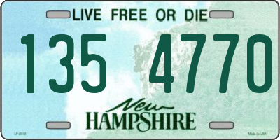 NH license plate 1354770