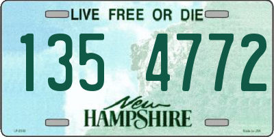 NH license plate 1354772