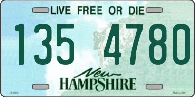 NH license plate 1354780
