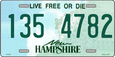 NH license plate 1354782