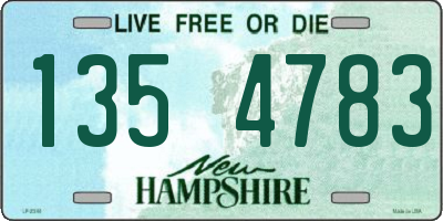 NH license plate 1354783