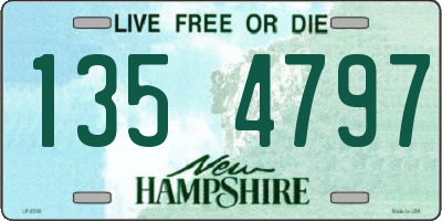 NH license plate 1354797