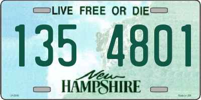 NH license plate 1354801