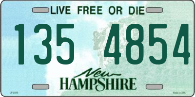 NH license plate 1354854