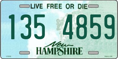 NH license plate 1354859